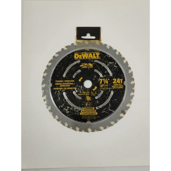 DeWalt DWA31724D 7-1/4" 24T 2X SP Demolition Saw Blade Circular Framing 7000RPM - Picture 10 of 10